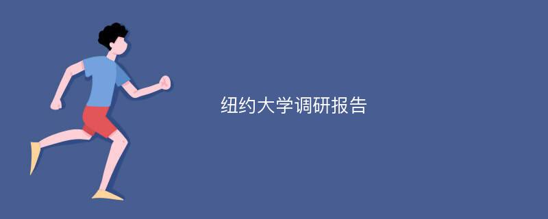 纽约大学调研报告