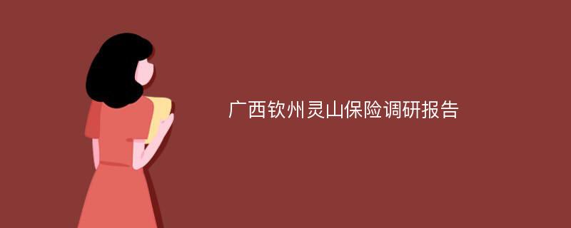 广西钦州灵山保险调研报告