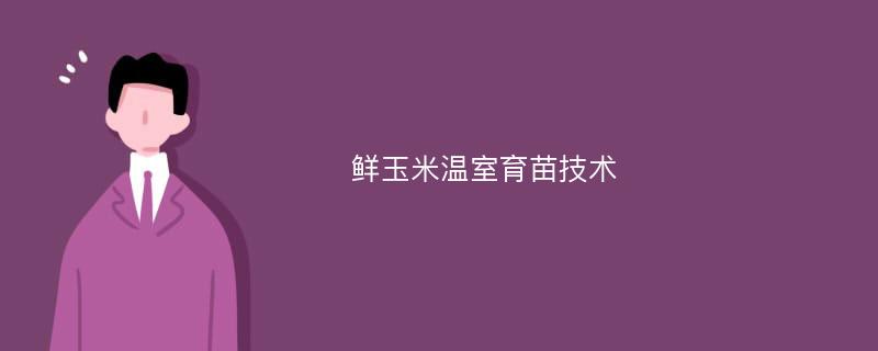 鲜玉米温室育苗技术